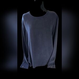 Barrie Pace Navy Silk NWT Blouse 24W